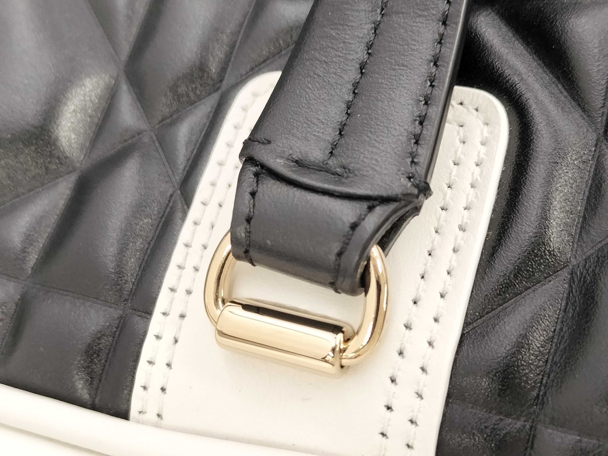 Dior Vibe Bowling Bag, 2-Way Shoulder Bag, Black/White, with Shoulder Strap and Dust Bag, Boston Bag