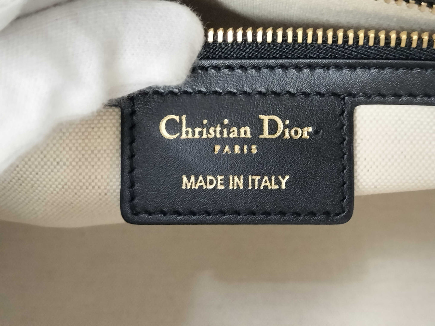 Dior Vibe Bowling Bag, 2-Way Shoulder Bag, Black/White, with Shoulder Strap and Dust Bag, Boston Bag