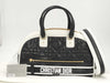 Dior Vibe Bowling Bag, 2-Way Shoulder Bag, Black/White, with Shoulder Strap and Dust Bag, Boston Bag