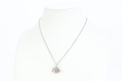 Dior Heart Motif Pendant Silver Accessory Necklace