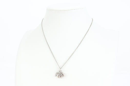 Dior Heart Motif Pendant Silver Accessory Necklace