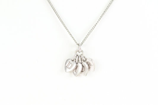 Dior Heart Motif Pendant Silver Accessory Necklace