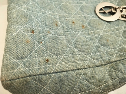 Dior Lady Dior N51262 Cannage Denim Light Blue Tote Bag