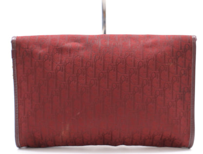 Dior Canvas x Leather Chain Shoulder Bag Bordeaux Shoulder Bag