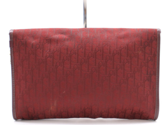 Dior Canvas x Leather Chain Shoulder Bag Bordeaux Shoulder Bag