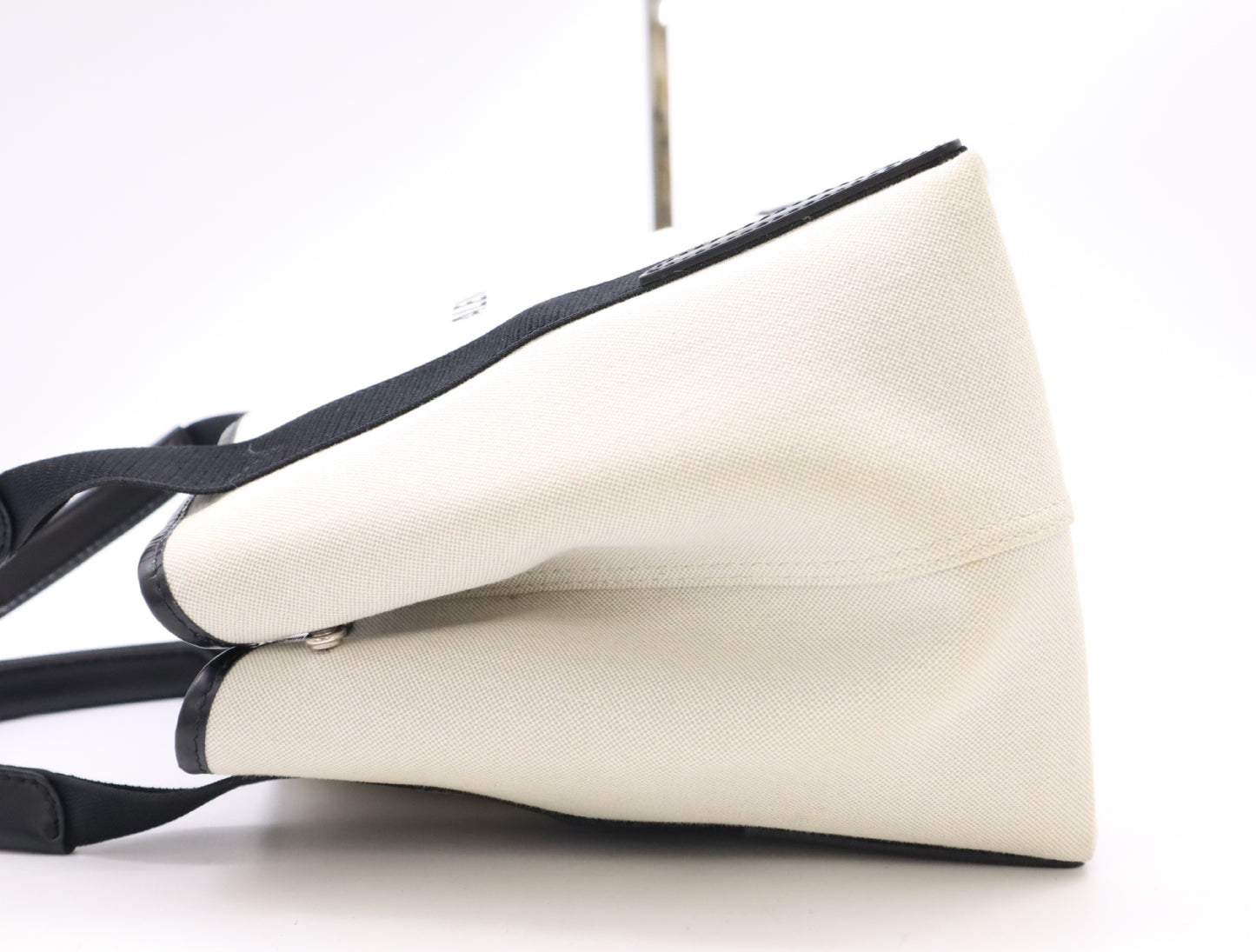 BALENCIAGA 339933 2HH3N 9260 Canvas and Leather Navy Cabas Tote Bag with Pouch