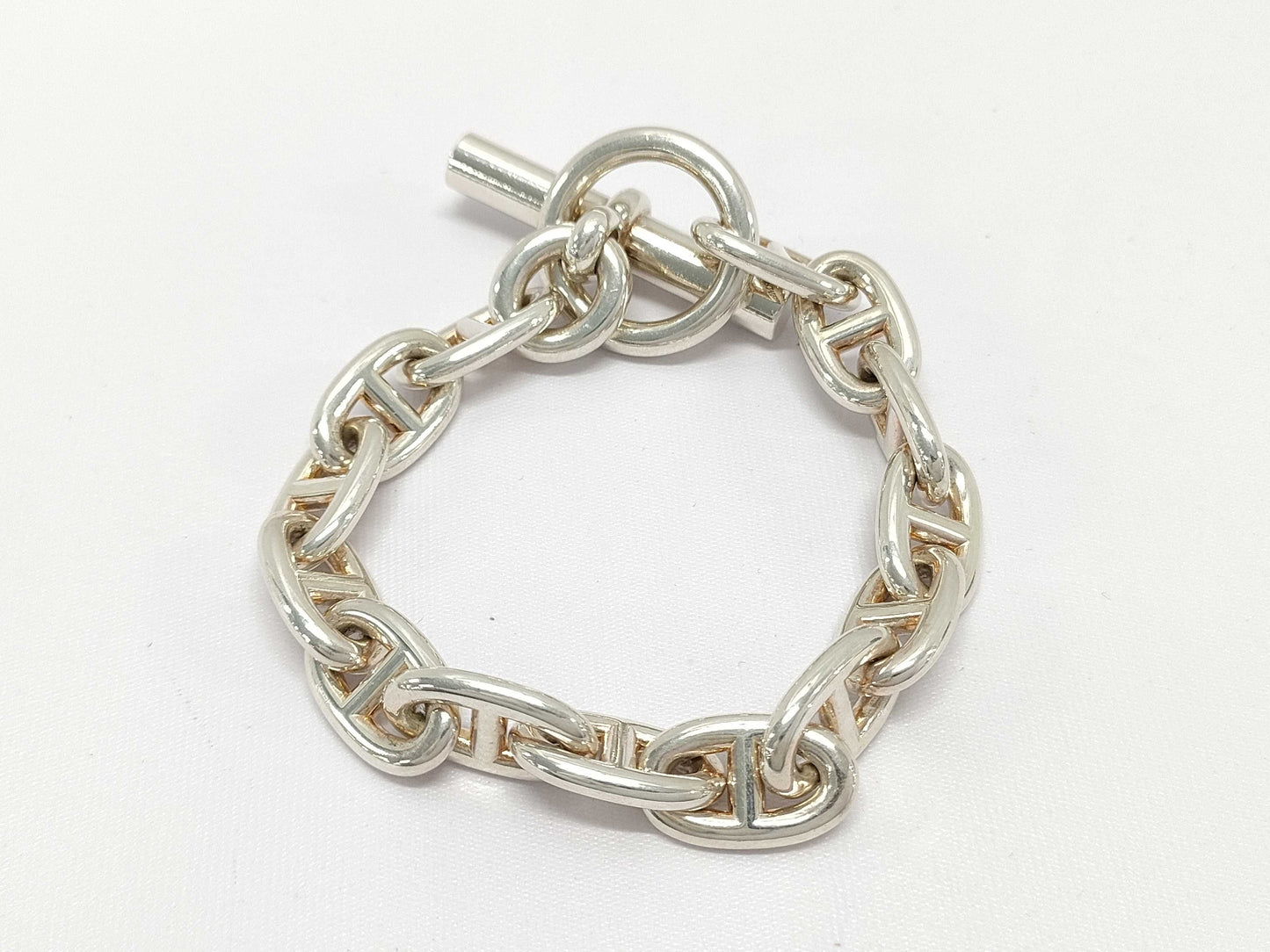HERMES Chaine d'Ancre MM 14-link SV925 Bracelet 53.5g Bracelet/Bangle