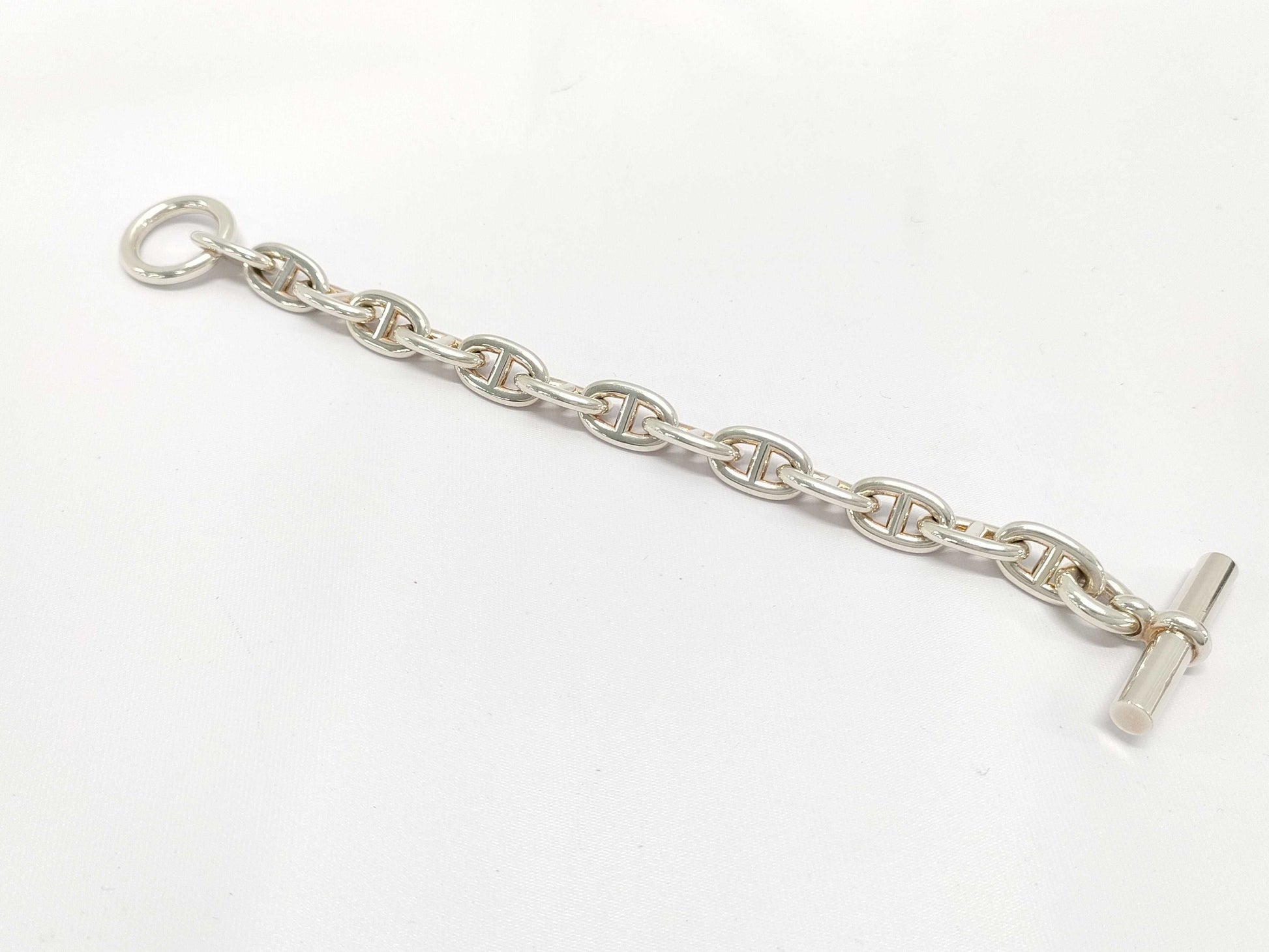 HERMES Chaine d'Ancre MM 14-link SV925 Bracelet 53.5g Bracelet/Bangle