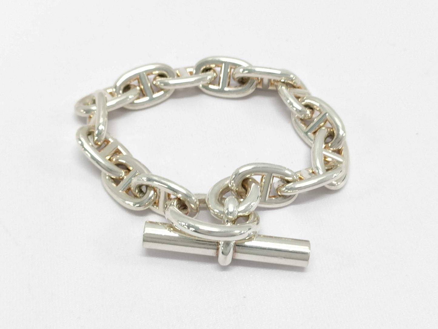 HERMES Chaine d'Ancre MM 14-link SV925 Bracelet 53.5g Bracelet/Bangle