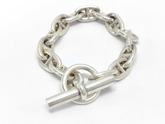 HERMES Chaine d'Ancre MM 14 links 53g SV925 Bracelet Bracelet Bracelet Bangle