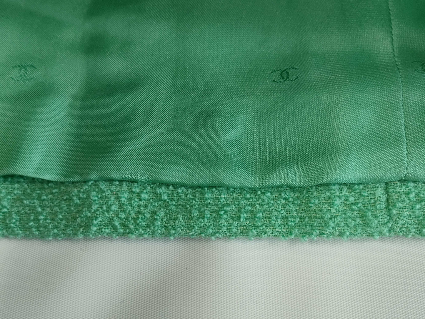 CHANEL 96C Coco Mark Tweed Skirt