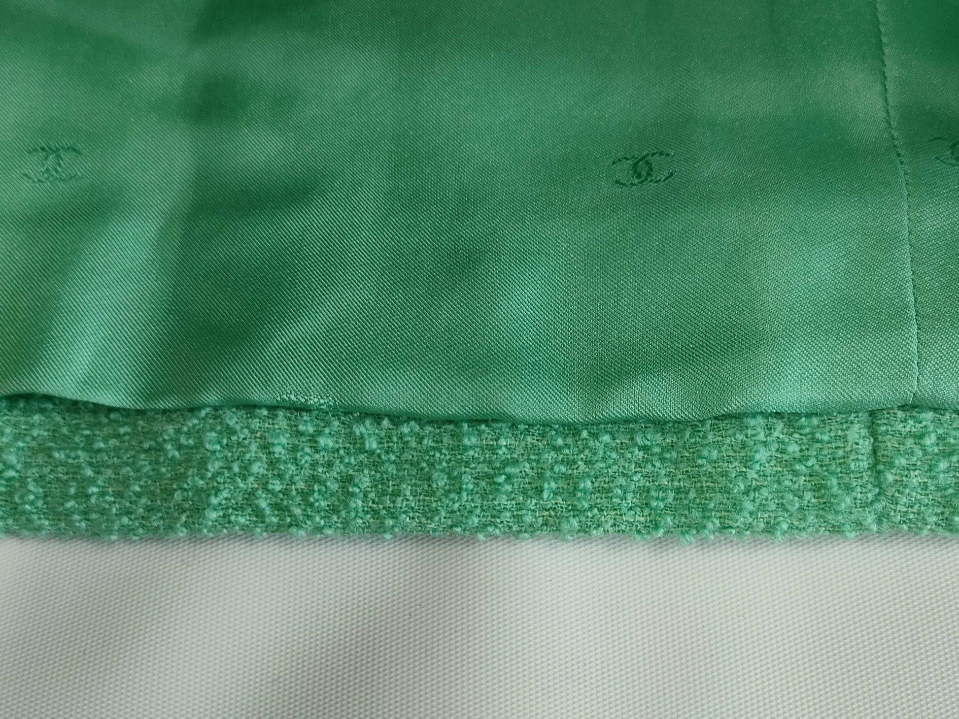 CHANEL 96C Coco Mark Tweed Skirt