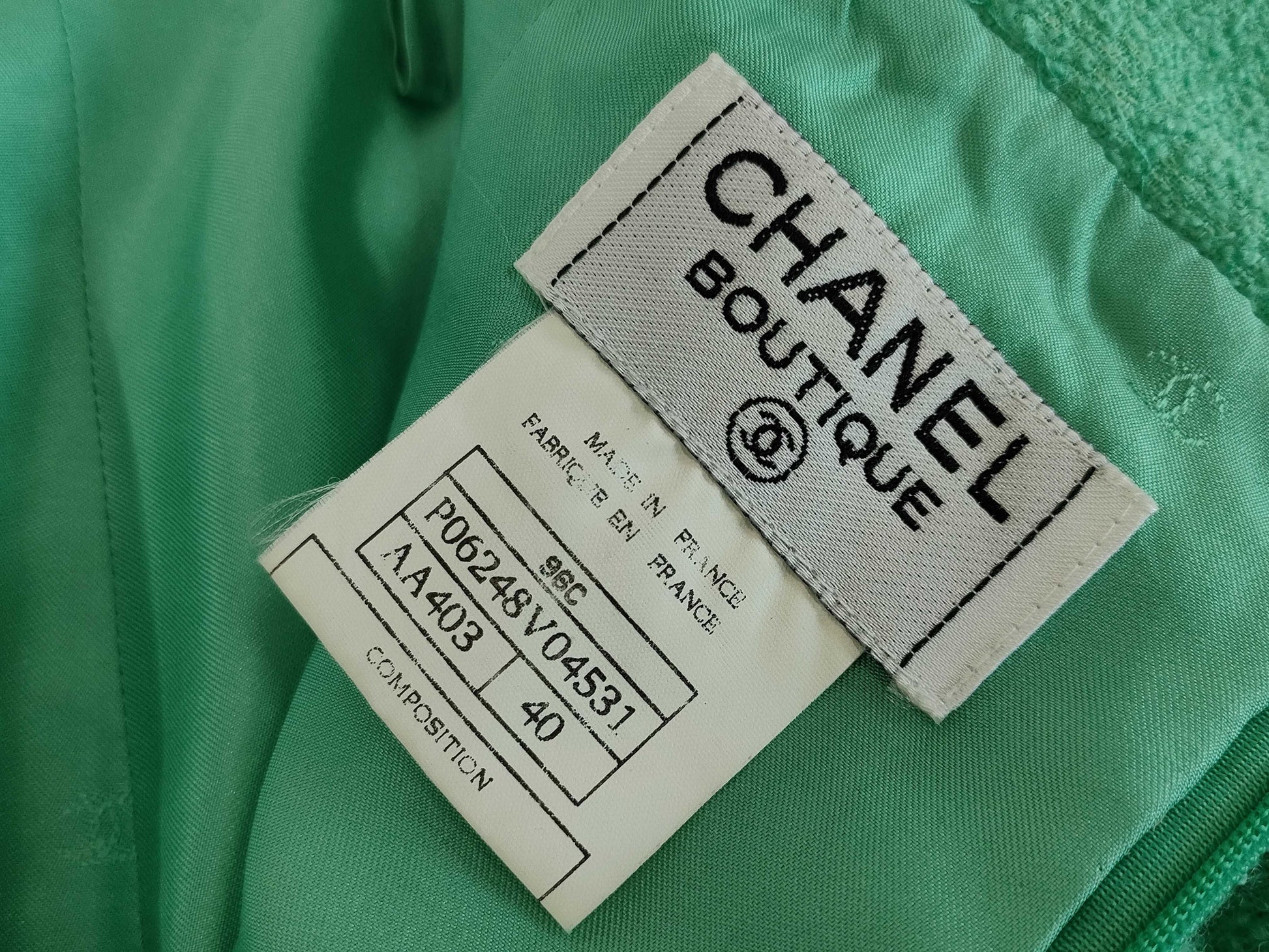 CHANEL 96C Coco Mark Tweed Skirt