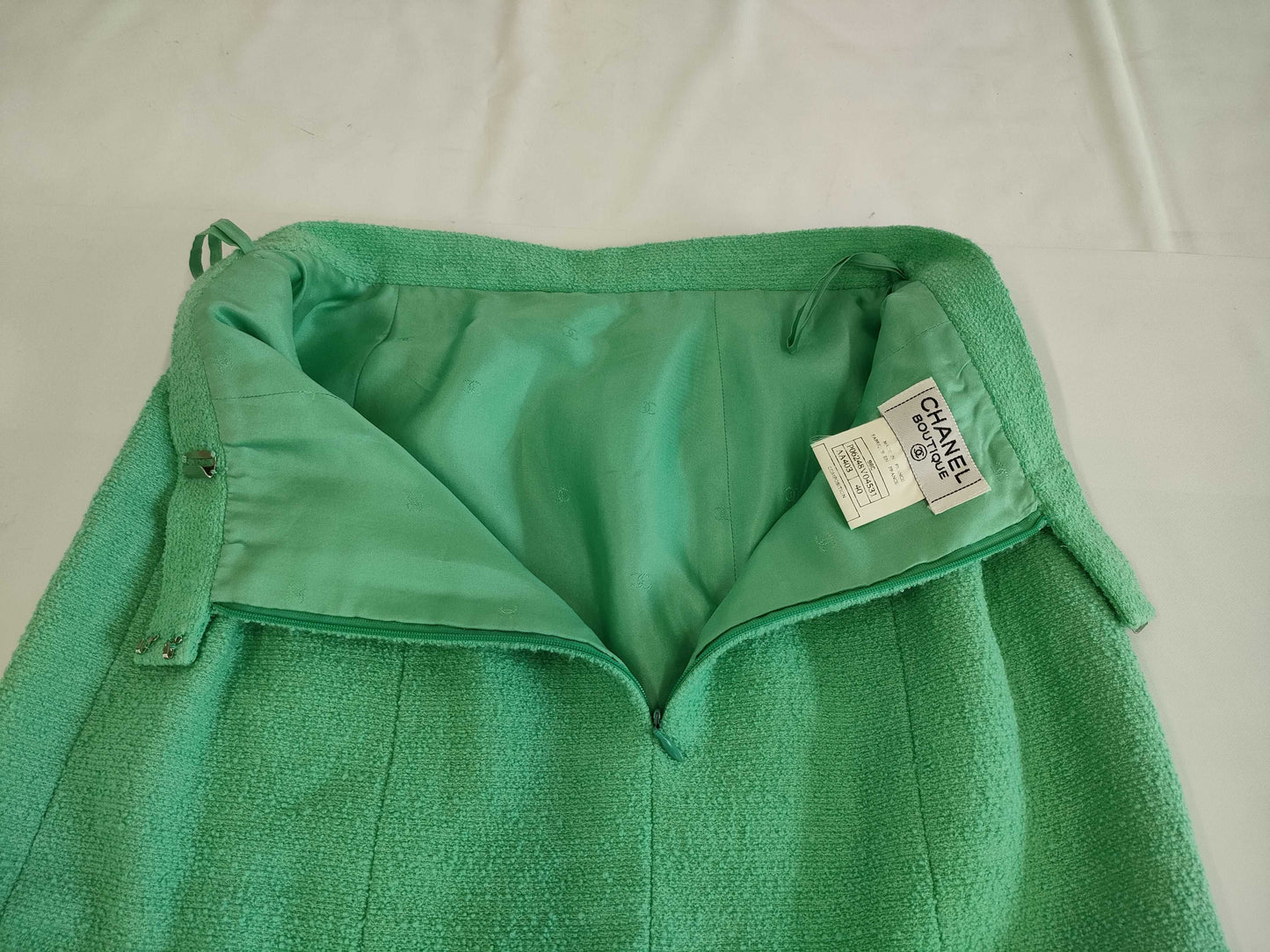 CHANEL 96C Coco Mark Tweed Skirt