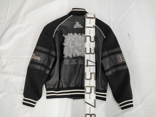 LOUIS VUITTON Varsity Leather Blouson Jacket, Size 48