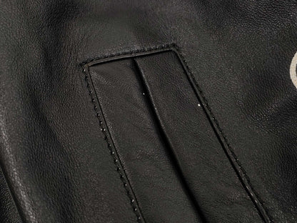 LOUIS VUITTON Varsity Leather Blouson Jacket, Size 48