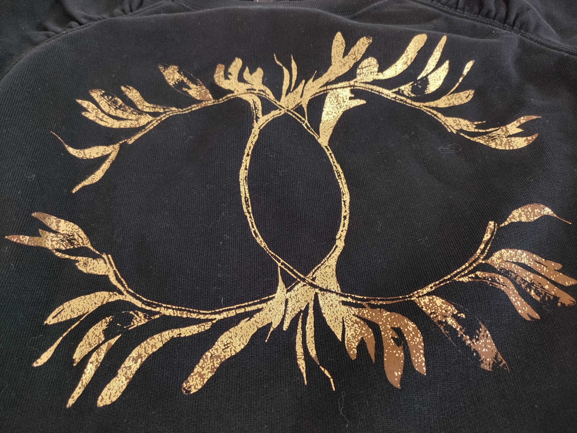 CHANEL CHANEL T-shirt cut and sew P57840K07626 #S Big Coco Mark Gold x Black T-shirt