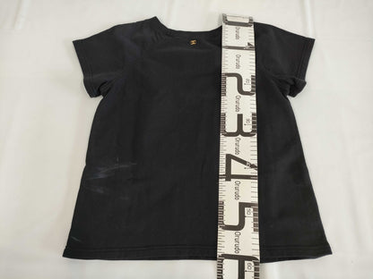 CHANEL CHANEL T-shirt cut and sew P57840K07626 #S Big Coco Mark Gold x Black T-shirt