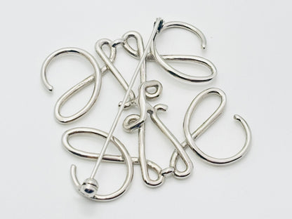 LOEWE Anagram Brooch Silver Brooch
