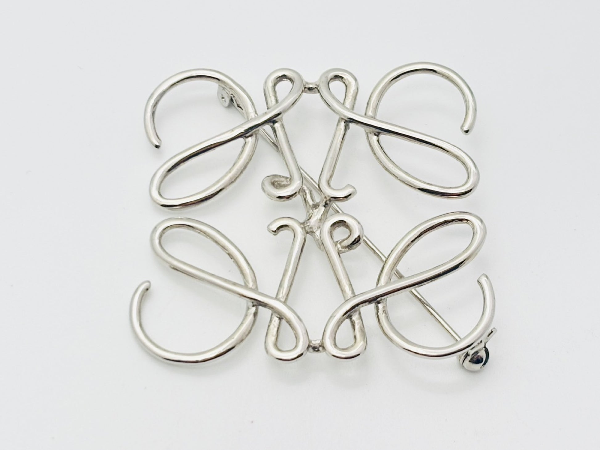 LOEWE Anagram Brooch Silver Brooch