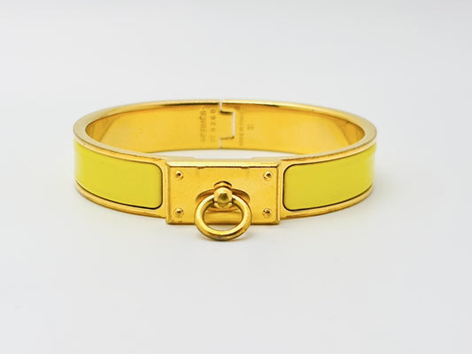 HERMES Click Annau Bracelet in Yellow and Gold