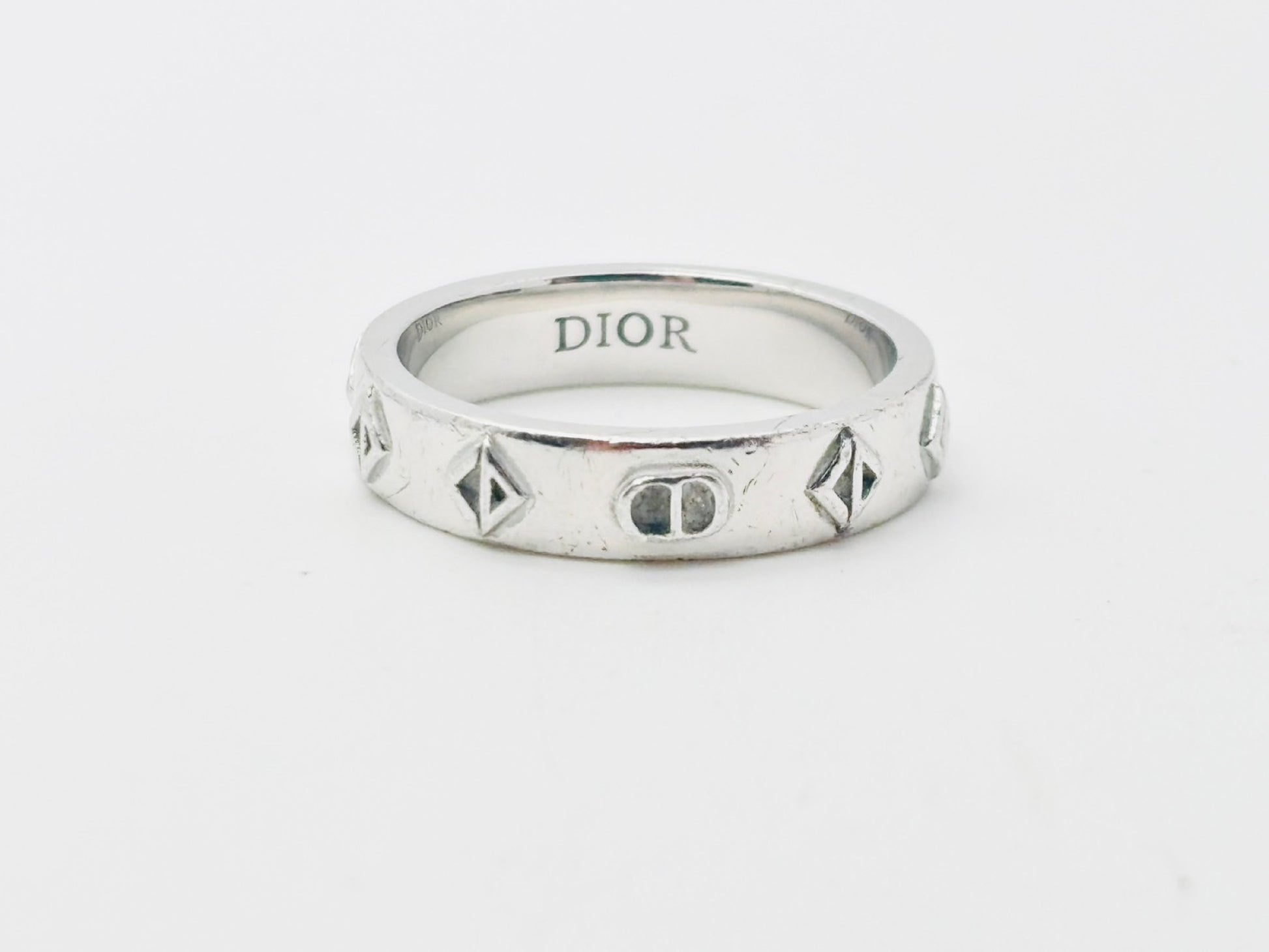 Dior CD Diamond CD Logo Ring #S 925 Silver Ring