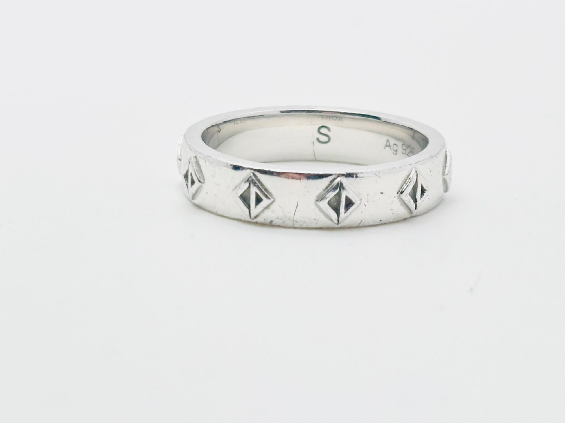 Dior CD Diamond CD Logo Ring #S 925 Silver Ring