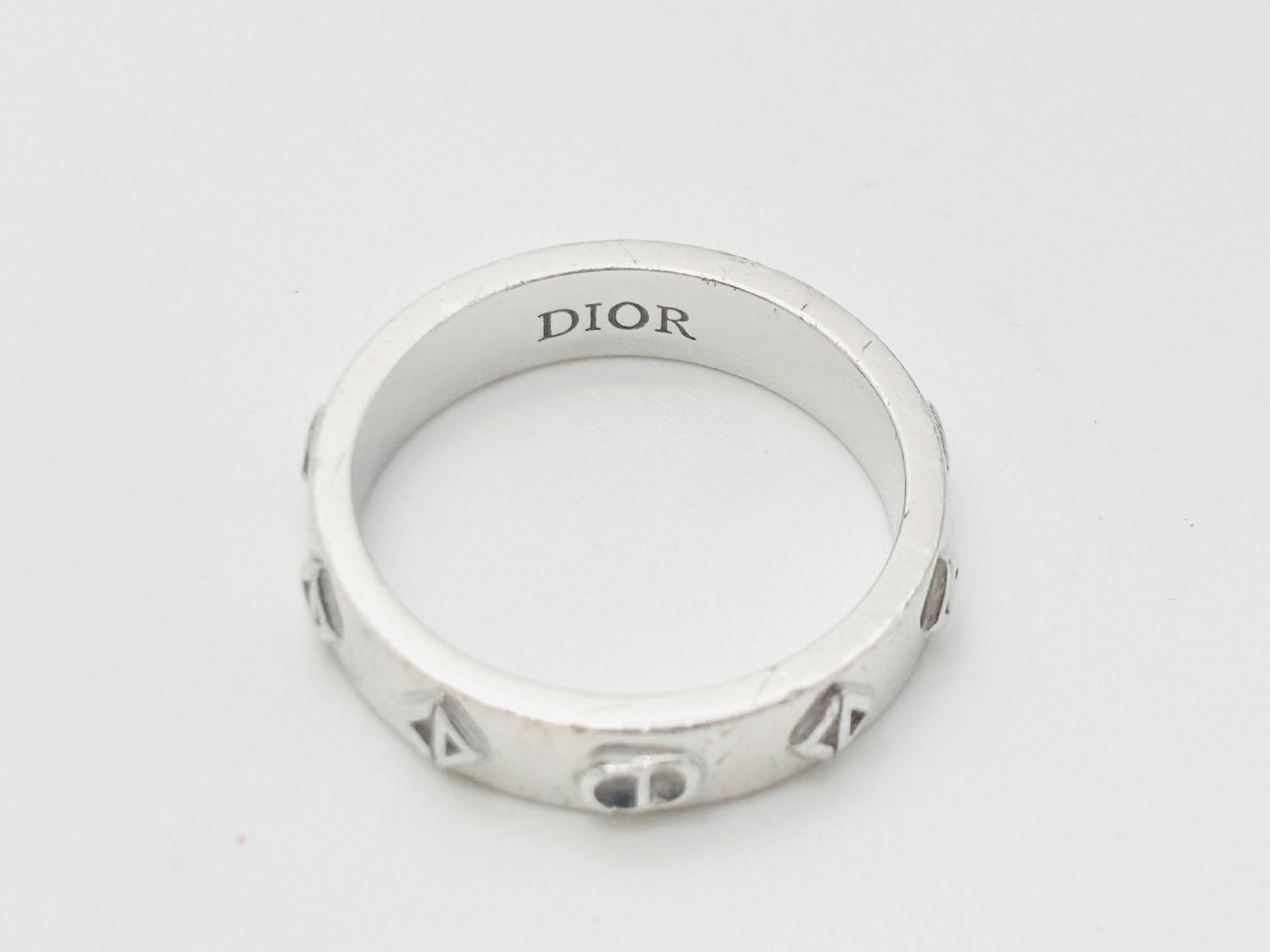 Dior CD Diamond CD Logo Ring #S 925 Silver Ring