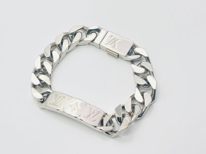 LOUIS VUITTON M00269 Monogram Chain Bracelet Silver Bracelet/Bangle