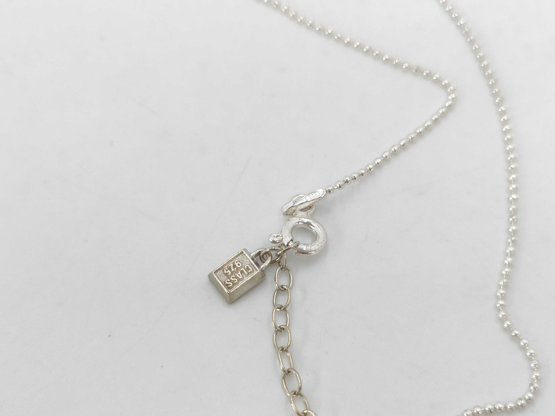Dior Silver Bar Necklace with Dior Logo