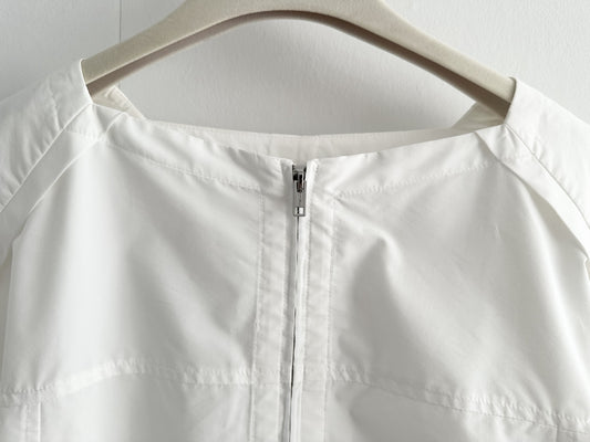 3.1 Phillip Lim Front Zip Balloon Sleeve Short Sleeve Blouse Size 0 Tops
