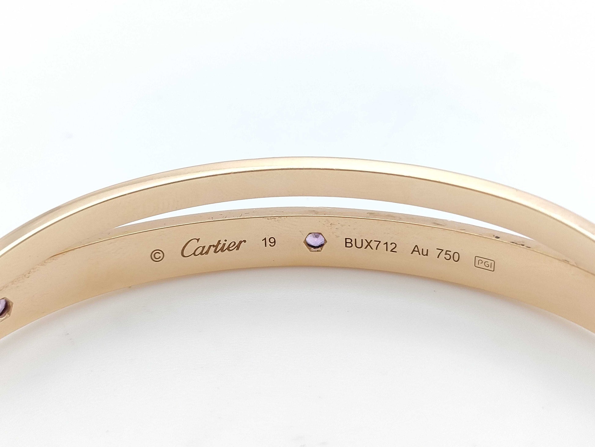 Cartier Double Love Bracelet #19 6PS/6PD AU750 53.9g Bracelet/Bangle 