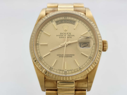 ROLEX 18038 9185715 Champagne Dial Men's Watch