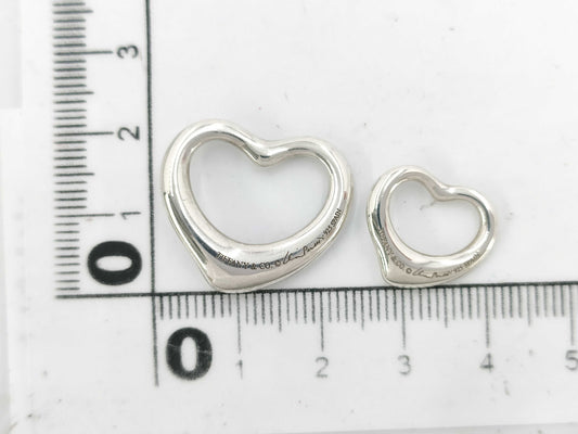 Tiffany&Co. Tiffany Open Heart Pendant Top Summary 2 Large and Small Pendant Top