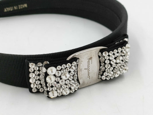 Salvatore Ferragamo FERRAGAMO Vala Headband Black SV Hardware Hair Accessories