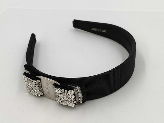 Salvatore Ferragamo FERRAGAMO Vala Headband Black SV Hardware Hair Accessories