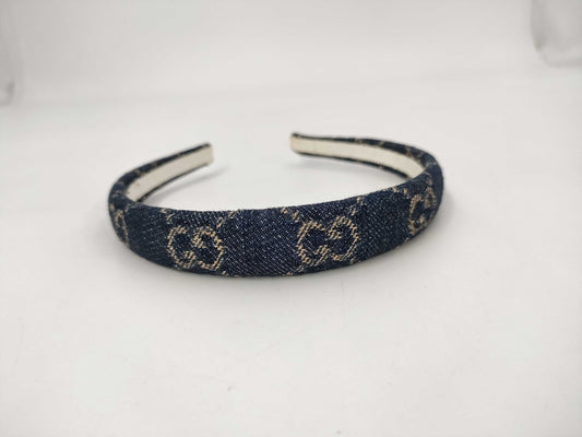 GUCCI Gucci 652835 3HAAH Eco Washed Denim Hair Band Headband Denim Blue Hair Accessory