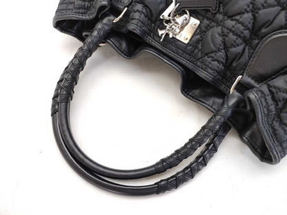Dior HK-Dior 06-BO-0048 Cannage Satin Black Tote Bag