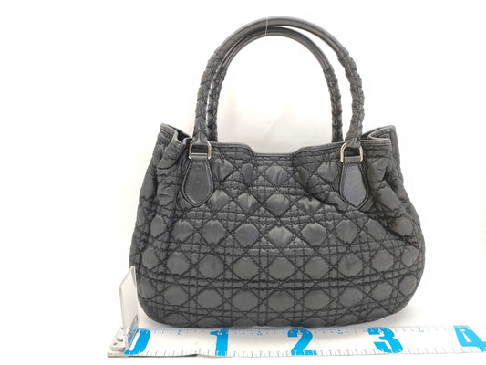 Dior HK-Dior 06-BO-0048 Cannage Satin Black Tote Bag