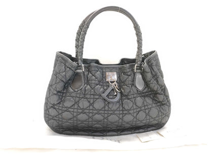 Dior HK-Dior 06-BO-0048 Cannage Satin Black Tote Bag