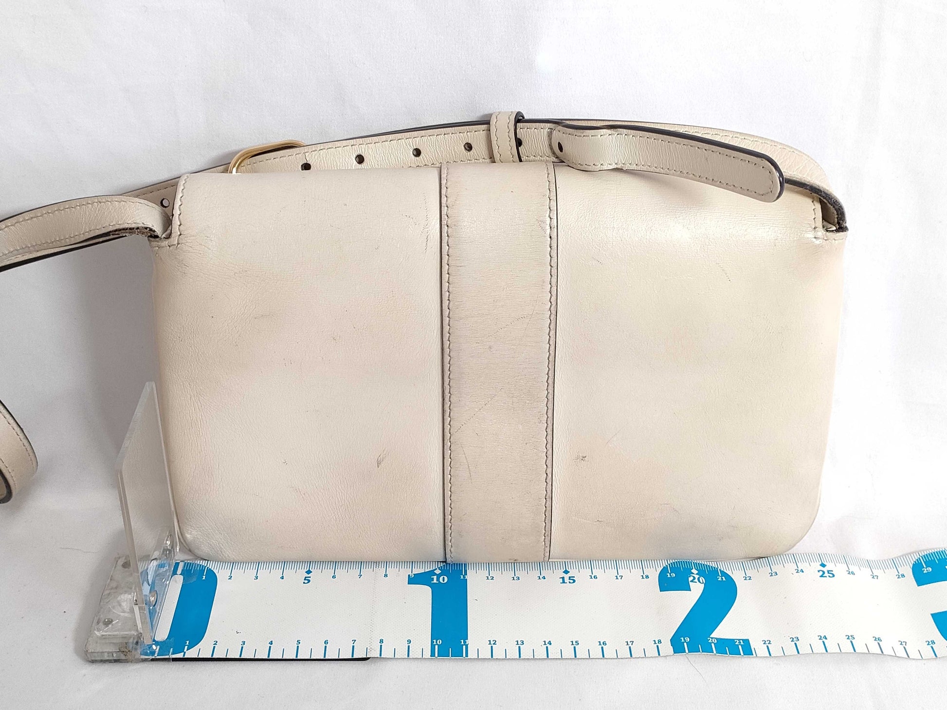GUCCI Ally Leather Shoulder Bag White 550129 Shoulder Bag