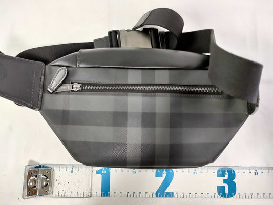 BURBERRY FR - buberry bum black leather bag waist bag