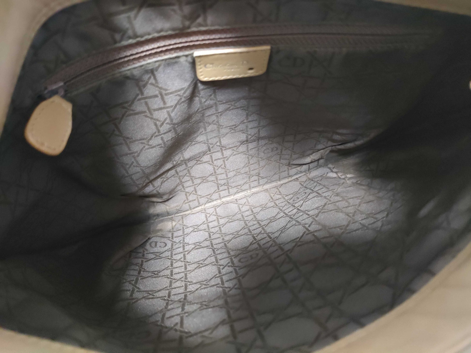 Dior FR - Dior Maris pearl leather brown shoulder bag