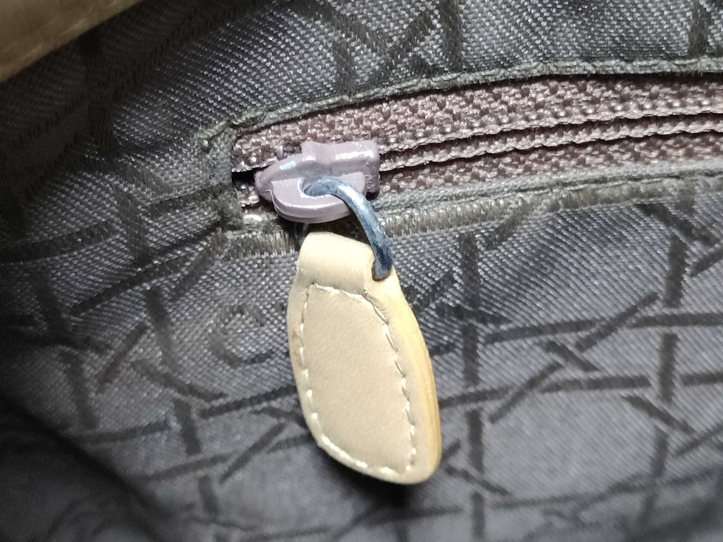 Dior FR - Dior Maris pearl leather brown shoulder bag