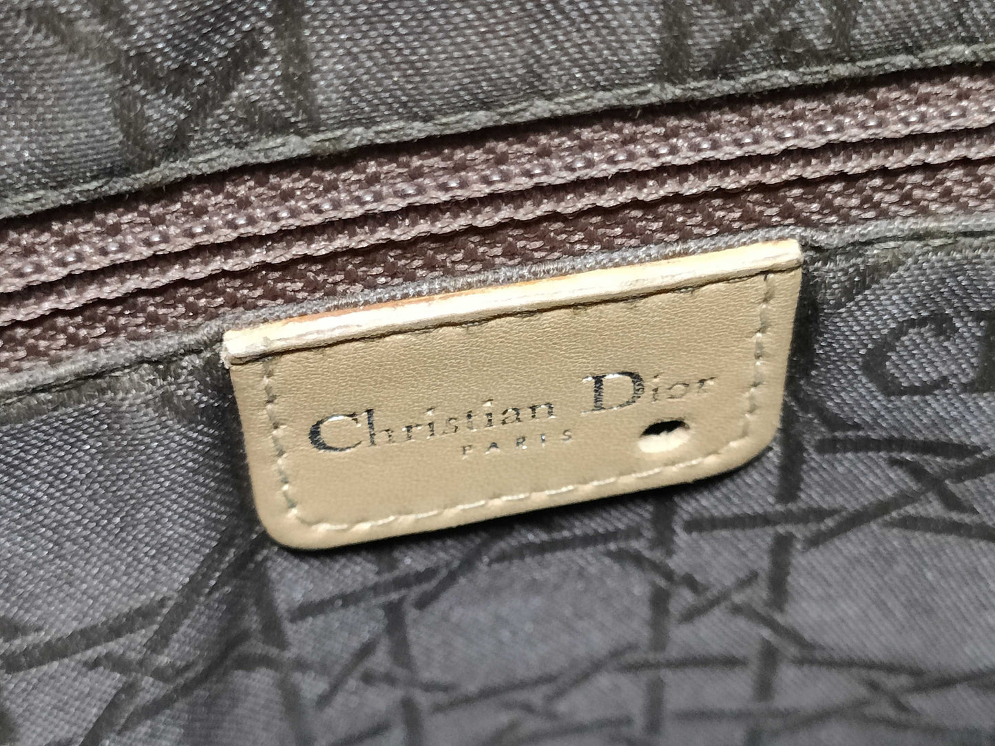 Dior FR - Dior Maris pearl leather brown shoulder bag