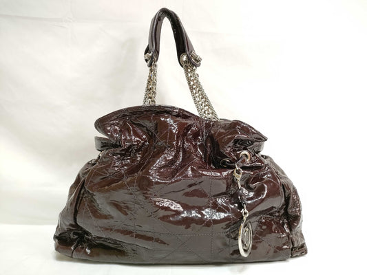 Dior PH - Dior Brown Patent Cannage Le Trente Tote Bag 40cm Handbag