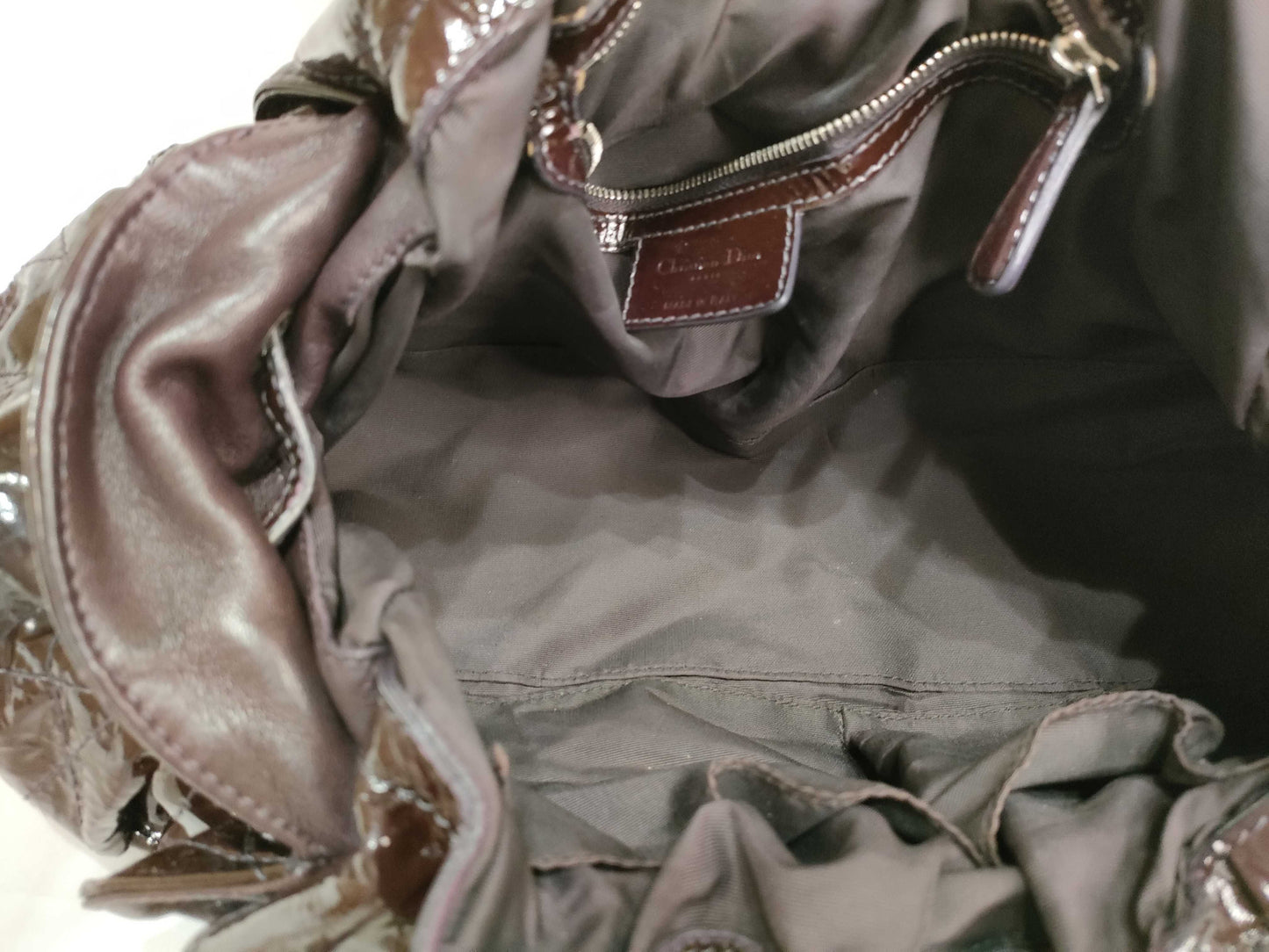 Dior PH - Dior Brown Patent Cannage Le Trente Tote Bag 40cm Handbag