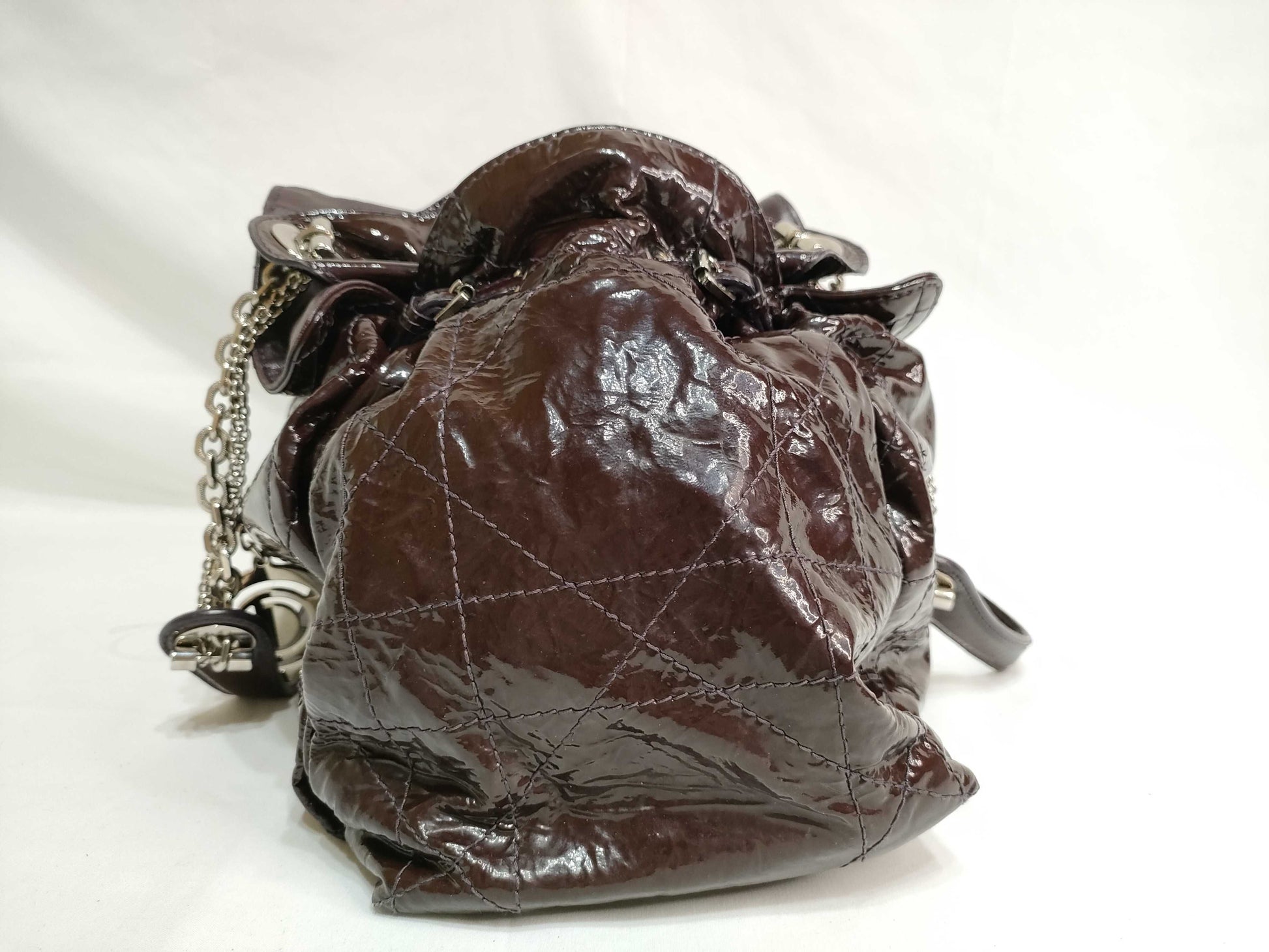 Dior PH - Dior Brown Patent Cannage Le Trente Tote Bag 40cm Handbag