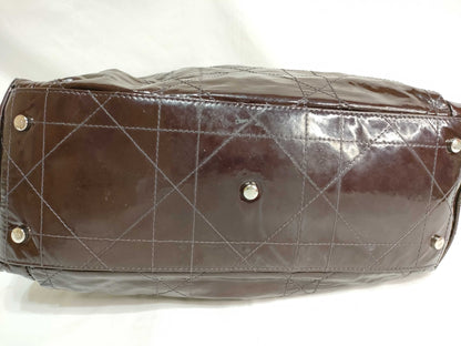 Dior PH - Dior Brown Patent Cannage Le Trente Tote Bag 40cm Handbag
