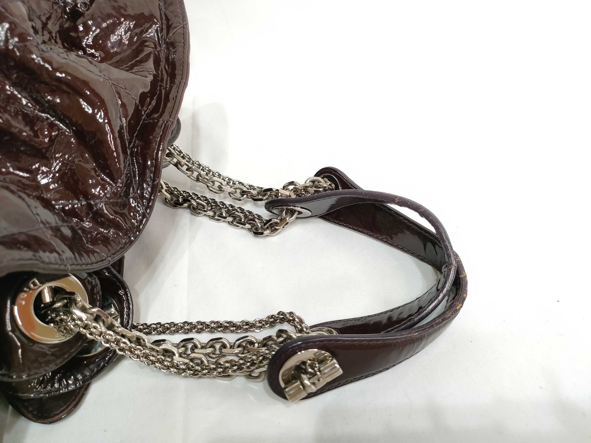 Dior PH - Dior Brown Patent Cannage Le Trente Tote Bag 40cm Handbag